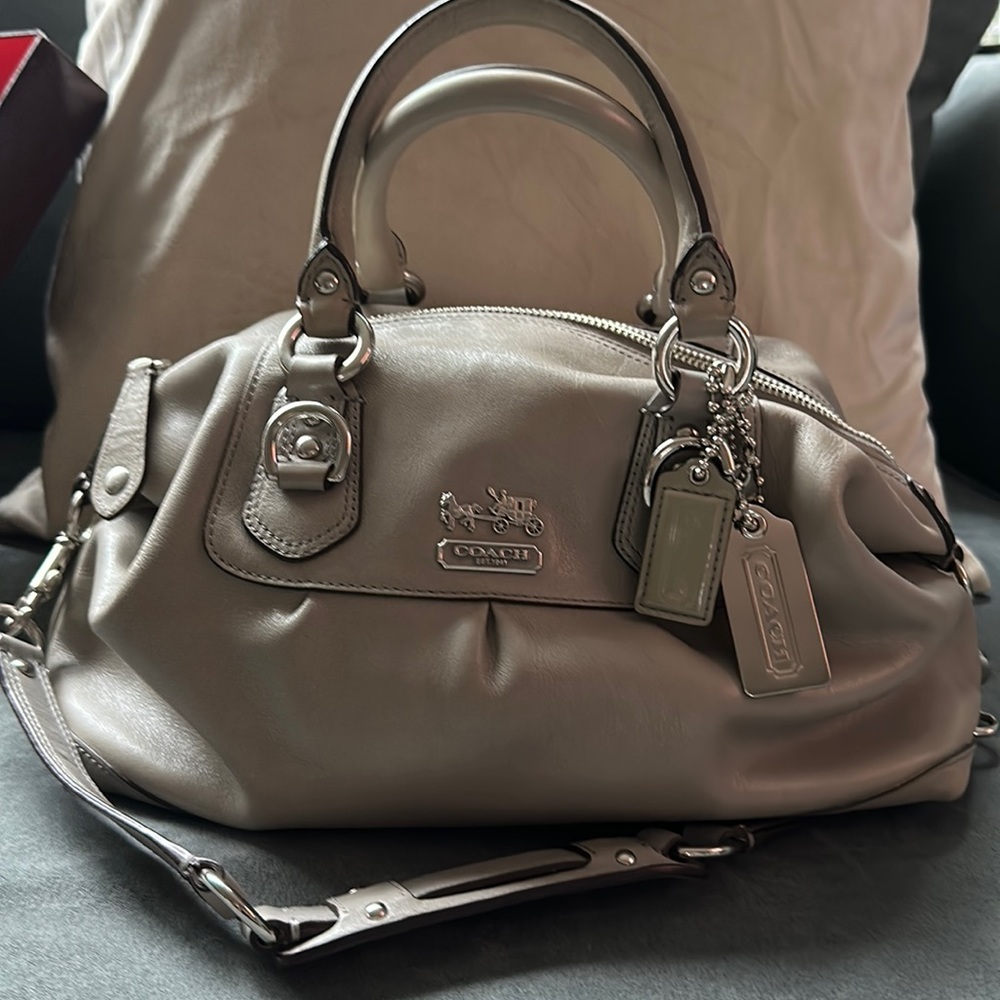 Gray Coach Sabrina Madison Satchel